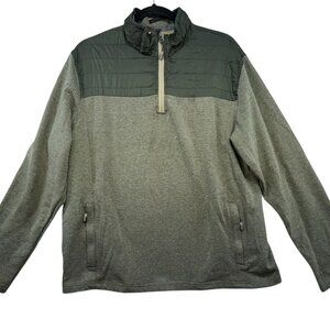 Eddie Bauer Mens Quarter-Zip Kit Pullover Large Green Outdoor